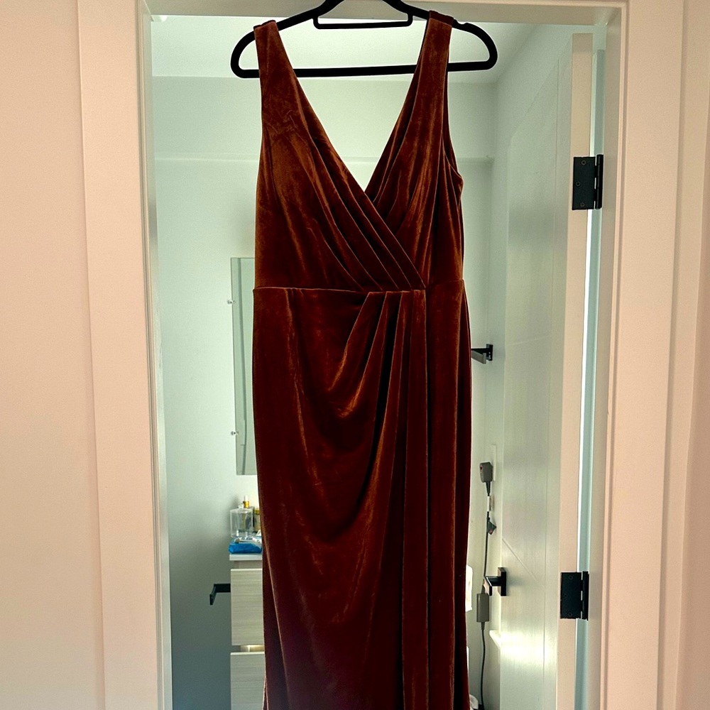 Women’s Revelry Blair Velvet Terracotta Dress #606